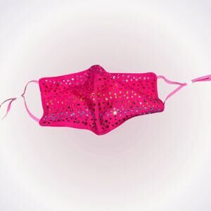 Stephanie Gottlieb pink rainbow rhinestone mask | Sz OS